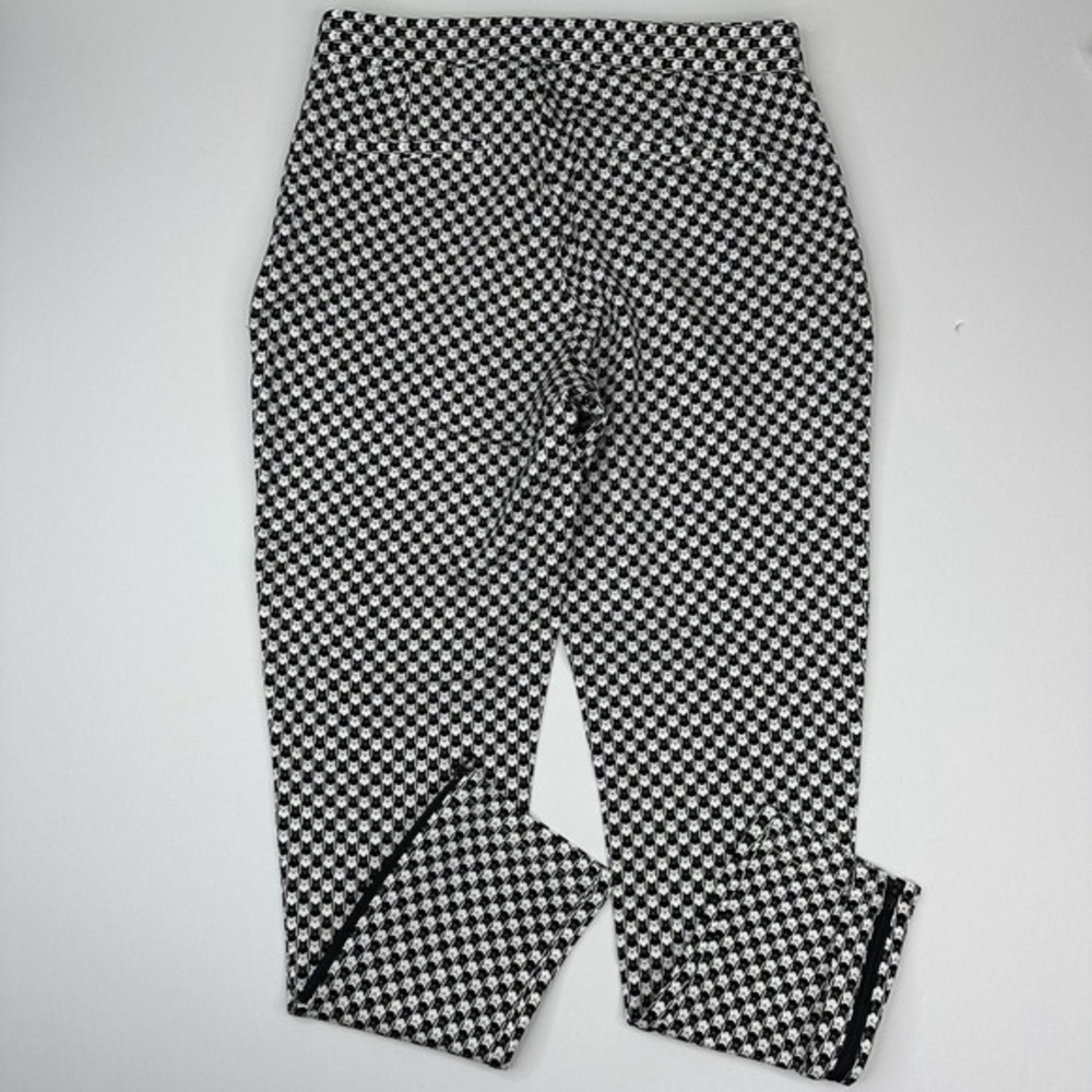 Betabrand Catstooth Skinny Leg Pencil Dress Pant Yoga Pants Black White M Petite - Picture 7 of 15